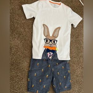 Boys Gymboree Easter shirt and shorts set